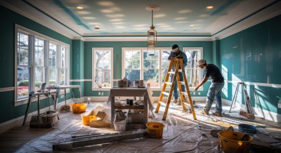 A Room Being Repainted in a Bright and Inviting Color